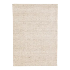 2010s Handmade Modern Beige Groove Collection Wool Rug 4 X 6
