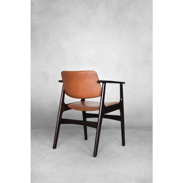 Mid-Century Modern Mid-Century Scandinavian Modern Mahogany Office Chair, 1960s For Sale - Image 3 of 16
