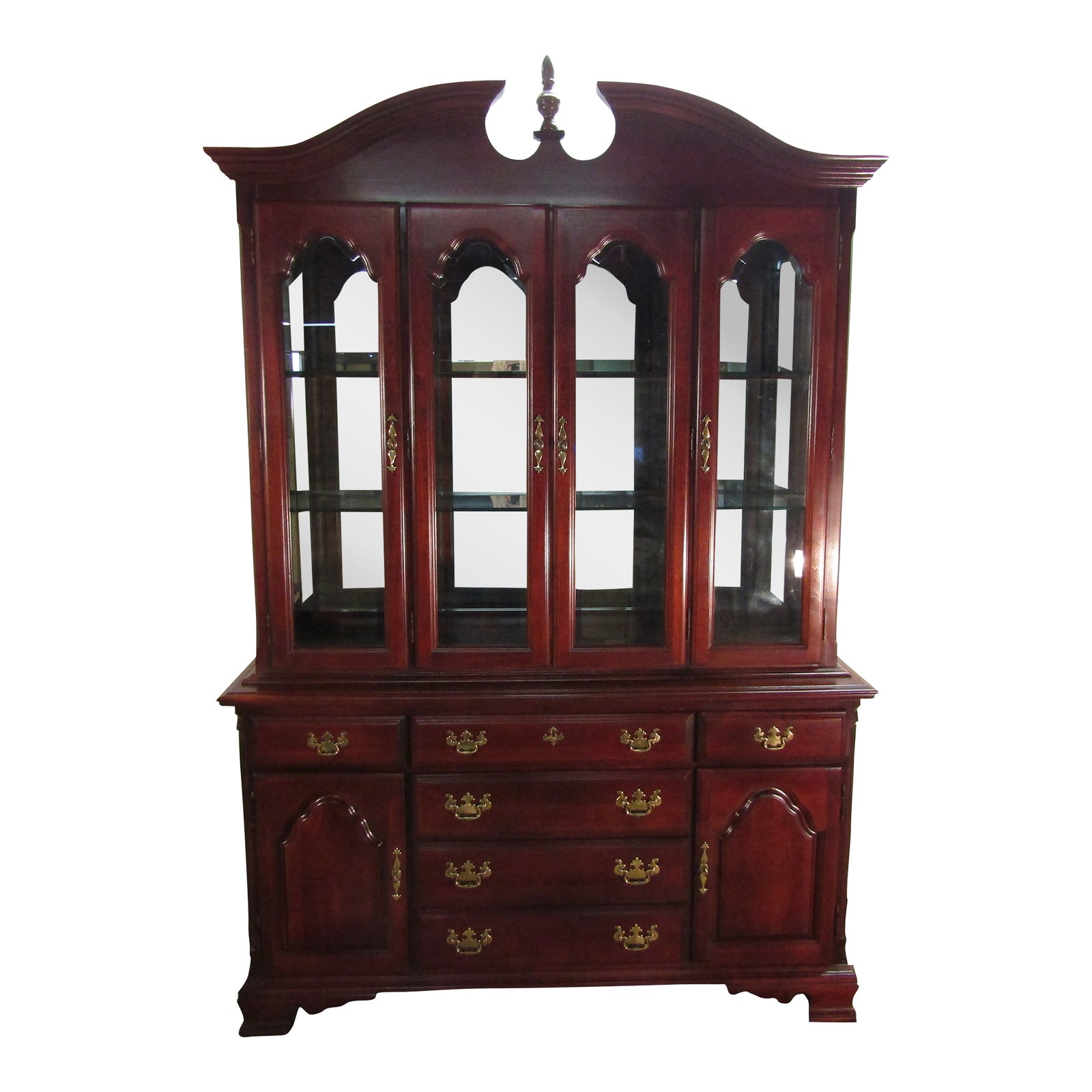 Sumter Solid Cherry Breakfront China Chairish