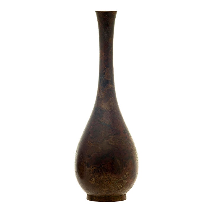 Mid 20th Century Japanese Bronze Bud Vase Chairish