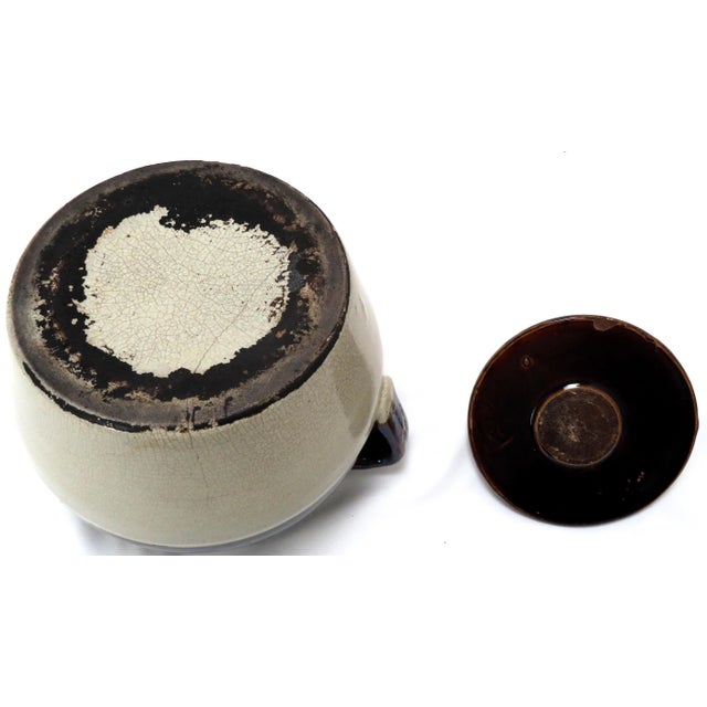 Antique American Stoneware Boston Baked Beans Cooking Pot From Portland Maine For Sale - Image 9 of 13