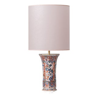 Antique Delft Chinoiserie Faience Table Lamp by Géo Martel, 1890s For Sale