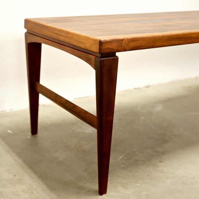 Mid-Century Modern 1950s Danish Rosewood 6 Foot Coffee Table For Sale - Image 3 of 8