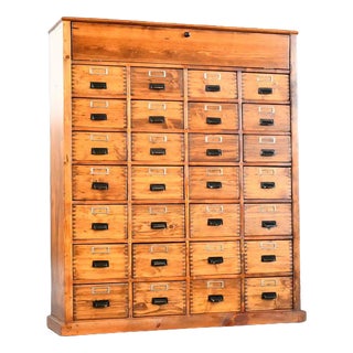 Pine Workshop Bank of Drawers, 1940s For Sale