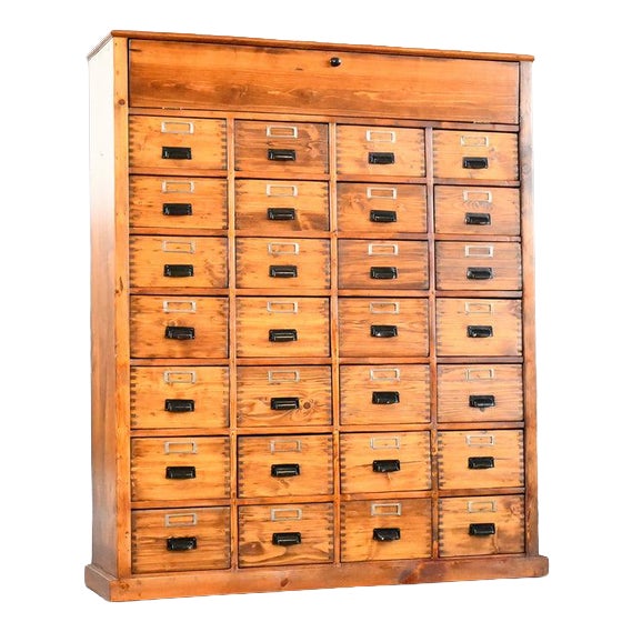 Pine Workshop Bank of Drawers, 1940s For Sale