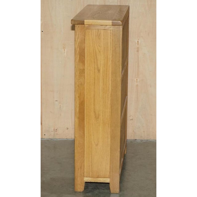 Brown English Open Dwarf Library Bookcase in Light Oak For Sale - Image 8 of 9