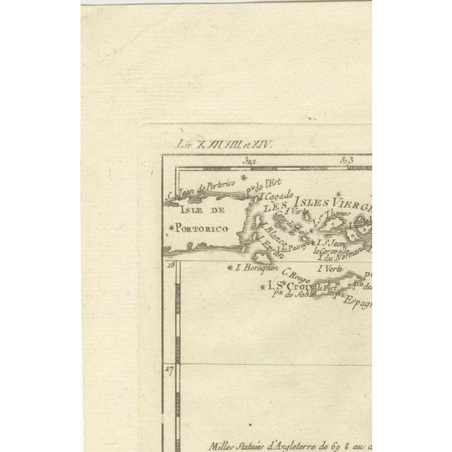 Caribbean and Lesser Antilles Enlightenment Map by Rigobert Bonne, 1780s For Sale - Image 3 of 12