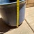 1960s Rare Mid Century Modern Blue Speckled Gainey Planter Pot W Damage Vintage MCM For Sale - Image 5 of 8