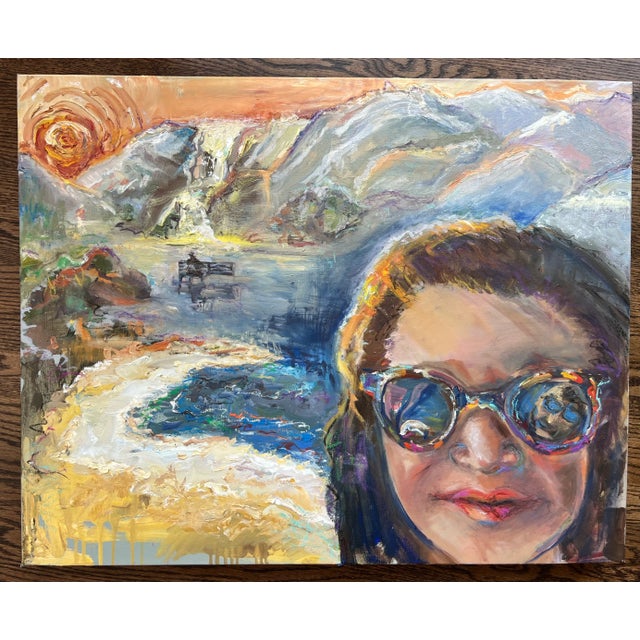 "The Selfie", Original, Expressionist, Portrait, Oil Painting, by Van Ness For Sale In Saint Louis - Image 6 of 6