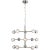Kate Spade New York for Visual Comfort Signature Alloway Small Barrel Chandelier in Polished Nickel with Clear Glass For Sale