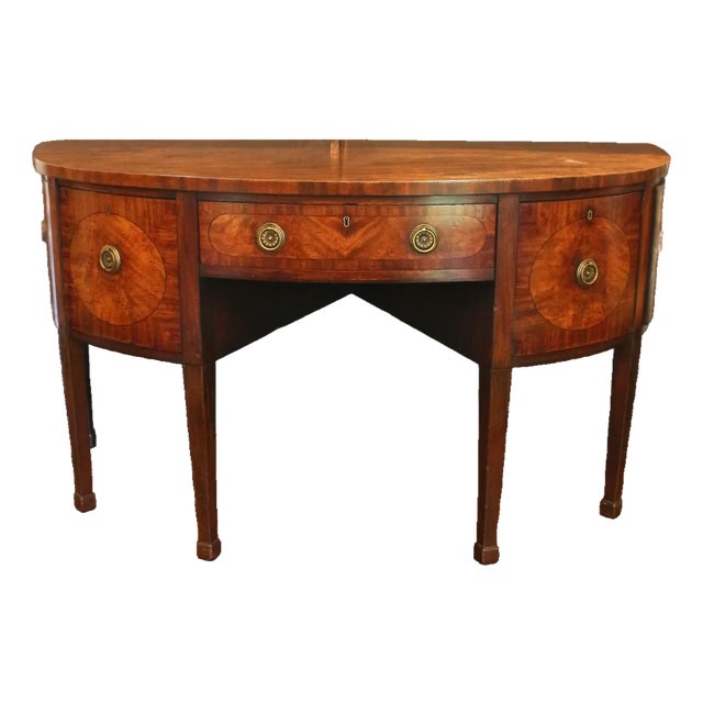 C. 1790 George III Period Demilune Sideboard For Sale