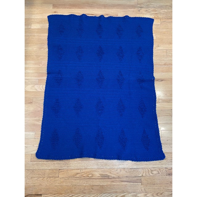 Mid Century Modern Hand Knit Afghan Throw Blanket For Sale - Image 11 of 11