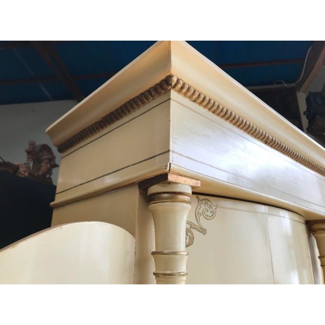 19th Century Scandinavian Hand-Painted Ecru Secretary Desk For Sale - Image 17 of 18