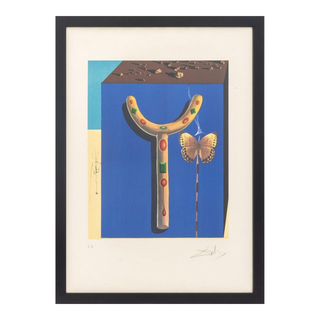 Salvador Dali "Surrealist Crutches" Etching, 1971 For Sale