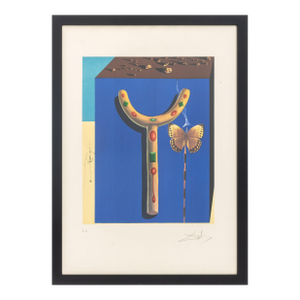 Salvador Dali "Surrealist Crutches" Etching, 1971