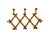 Brown French Faux Bamboo Harmonica Wall Mounted Coat Rack, 1920s For Sale - Image 8 of 8