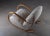 Swedish Rocking Chair in Sheepskin, 1940s For Sale - Image 3 of 13