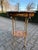 1980 French Louis XVI Gold Mahogany Marble Side Tables 2pc For Sale - Image 11 of 17