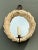 Cream Vintage Laurel Leaf Wall Mirror With Candle Holder For Sale - Image 8 of 12