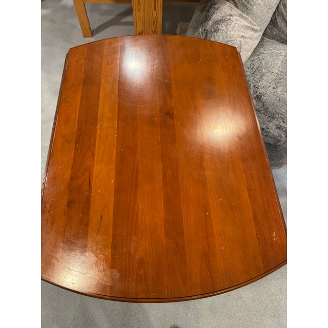 Wood 1960s L. Hitchcock Stenciled Drop Leaf Table For Sale - Image 7 of 8