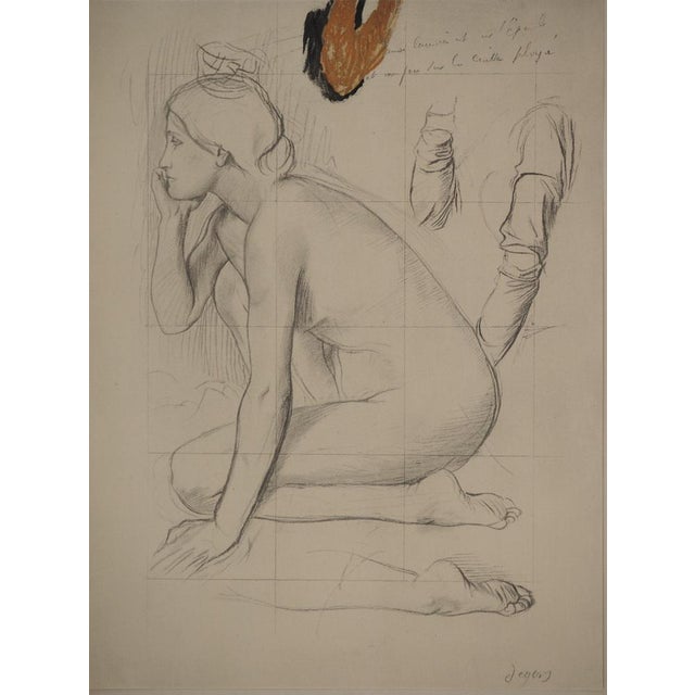 Edgar DEGAS (1834-1917) (after) Study for a Crouching Nude, 1957 Lithograph enhanced with stencil (Jacomet workshop)...