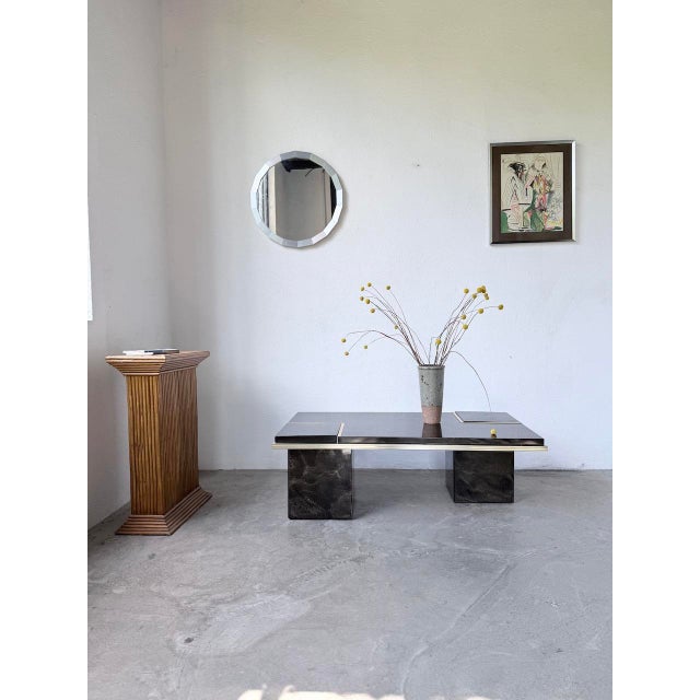 Lacquered and Brass Coffee Table, 1970s For Sale - Image 4 of 18
