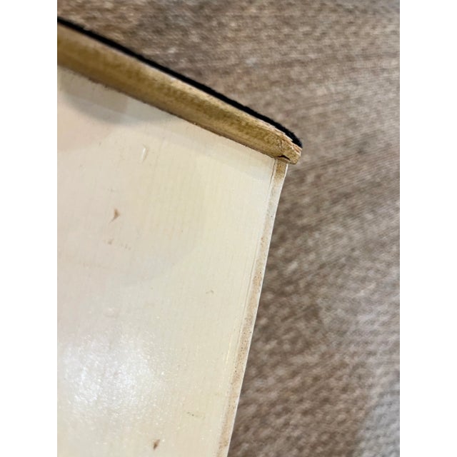 Cream Vintage 1960s Hollywood Regency Style Stationary Letter Desk Top Holder Stand For Sale - Image 8 of 9