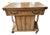 Vintage Mastercraft 1970 Grand Rapids Expandable Burlwood & Brass Rolling Bar Cart Server For Sale