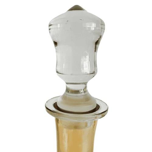 Gemstone Antique Art Deco Bohemian Amber Glass Decanter Set, 1920s, Set of 7 For Sale - Image 7 of 13