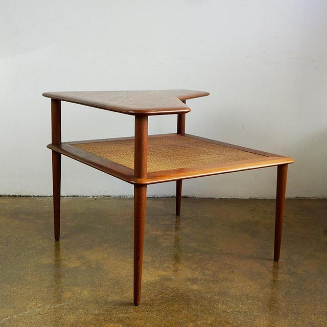 1960s Scandinavian Modern Minerva Side Table in Teak attributed to Peter Hvidt for Soborg Mobler, 1960s For Sale - Image 5 of 12