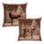 Pair of Winter Deer & Stag Tapestry Cushions With Feather Filler - 46x46cm For Sale
