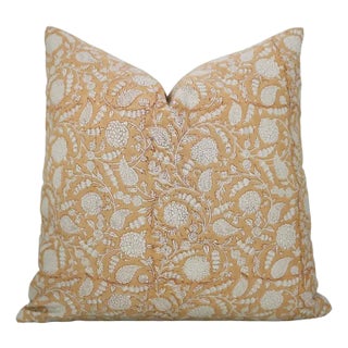 Fabdivine Handmade Block Printed Cushion Cover 12x20 Inch Cotton Satin-Gopi For Sale