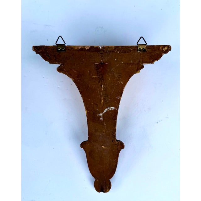 Italian Giltwood Wall Bracket Shelf With Acanthus Leaf Decoration Mid 20th Century For Sale - Image 12 of 14