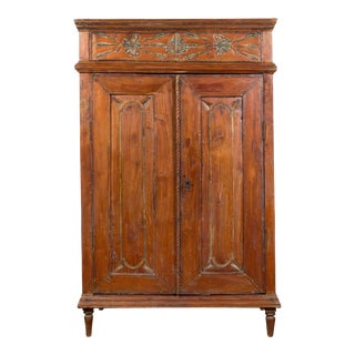 Indonesian Late 19th Century Wooden Cabinet with Carved and Painted Arrow Motifs For Sale