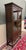Antique English Bookcase Bookshelf Cabinet Double Door Barley Twist Oak c.1930s For Sale - Image 13 of 17
