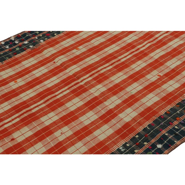 Rug & Kilim 1950s Vintage Afghan Tribal Kilim Rug With Vertical Stripes For Sale - Image 4 of 7