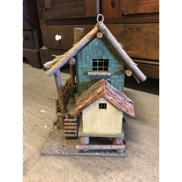 Vintage Folk Art Wood Bird House Chairish
