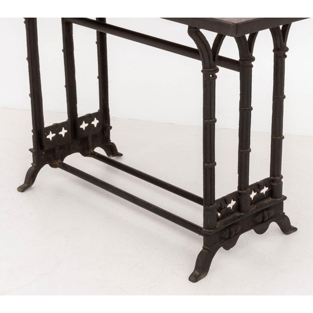 Wood Gothic Style Oak Parquetry Patchwork Table For Sale - Image 7 of 9