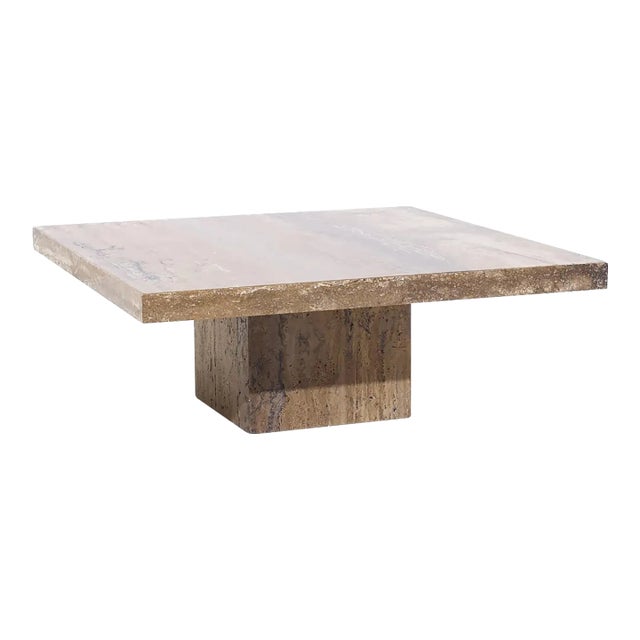 Stone International Mid Century Marble Coffee Table For Sale