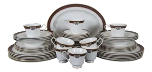 Royal Doulton Regal Crest English Bone China Dinnerware Set - 57 Pieces