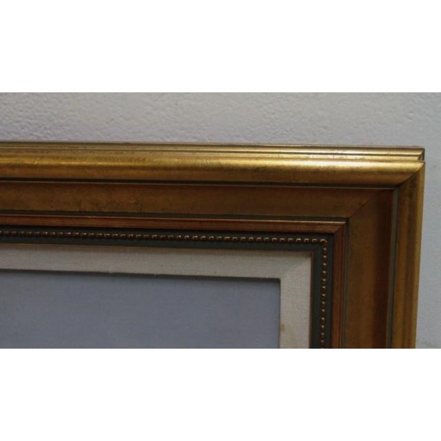 1980s 1980s French Gold Gilt Carved Framed Peacocks Audubon Lawn Oil Painting For Sale - Image 5 of 7