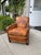 Rustic European Mid 20th Century Vintage Brown Leather Chair For Sale - Image 3 of 14