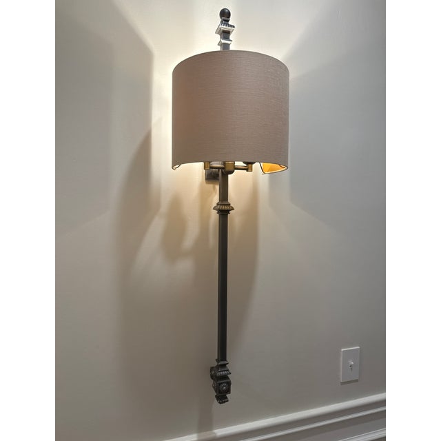 4 Restoration Hardware Lorraine Architectural Railing Sconce For Sale - Image 15 of 18