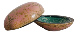 Swedish Mid-Century Decorative Pink Ceramic Box, 1940s