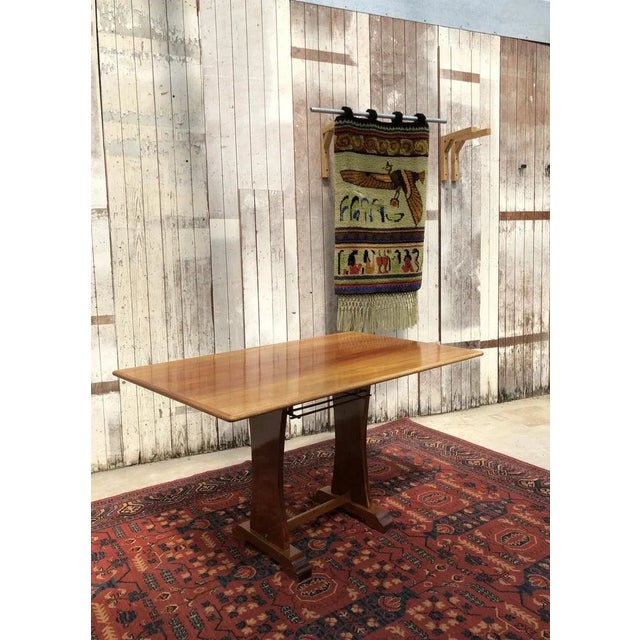 Danish Modern Teak Dining Table with Under-Table Magazine Rack, 1960s For Sale - Image 6 of 6
