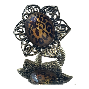 Y2k Leopard-Print Cocktail Ring
