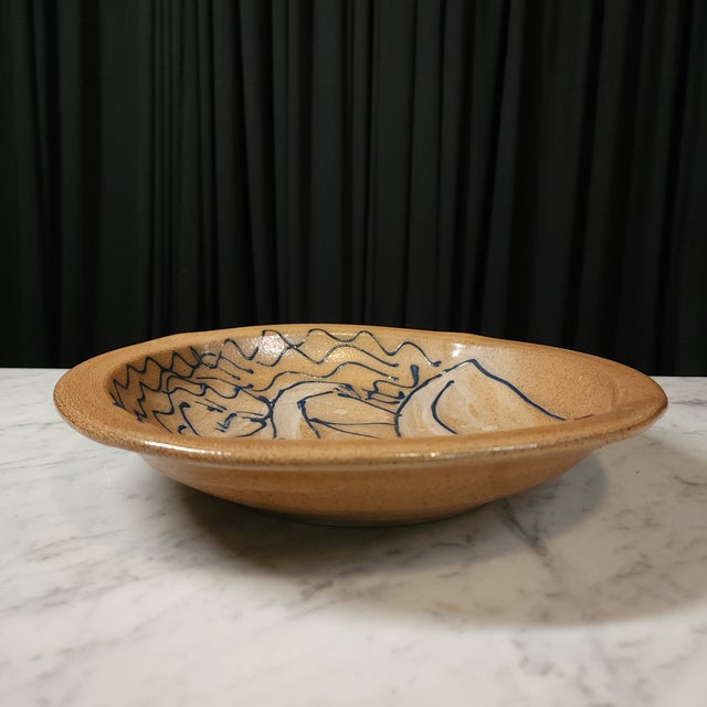 Henri Matisse 1990s Matisse Inspired Hand-Painted Nude Lady Bowl - Large For Sale - Image 4 of 10