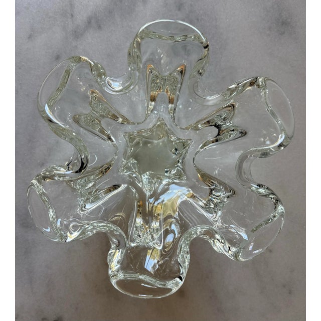 Glass Vintage Clear Czech Chribska Bowl For Sale - Image 7 of 11