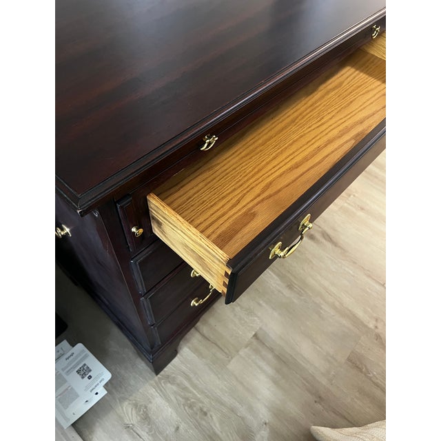 1990s 1990s Henkel Harris Bachelors Serving Chest of Drawers #2401 Mahogany For Sale - Image 5 of 9
