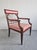 Antique French Empire Mahogany Armchair in Pink Striped Fabric, 1890s For Sale - Image 11 of 15
